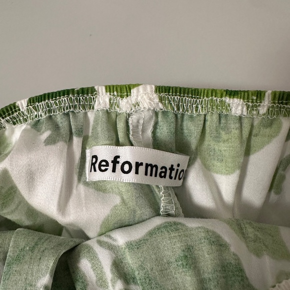 Reformation East Floral Print Cotton Blend Open Back Tiered Midi Dress | Size S - Picture 8 of 11